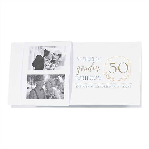 Trouwkaarten met een eigen foto - trouwkaart 108301