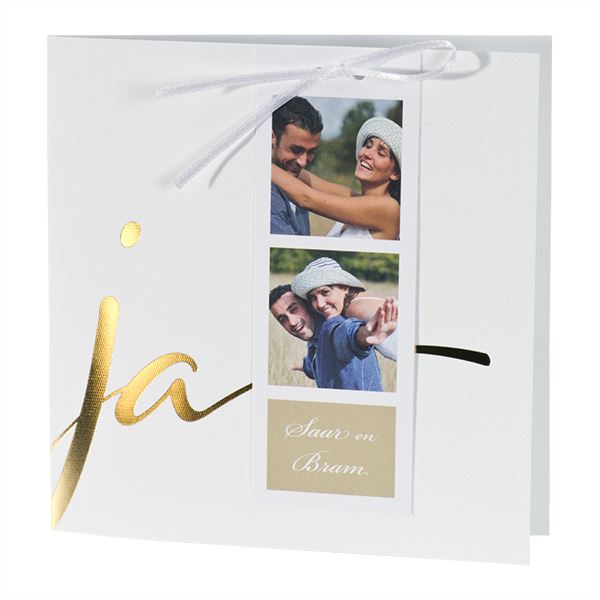 Trouwkaarten met een eigen foto - trouwkaart 108910