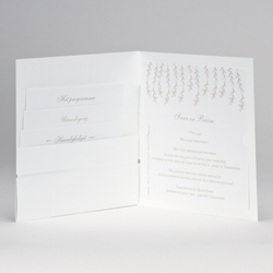Trouwkaarten met strikjes en linten - trouwkaart 108912