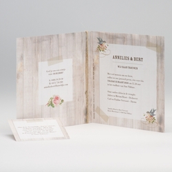 Trouwkaarten met bloemen ontwerp - trouwkaart 106034