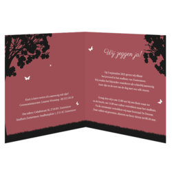 Bruiloft uitnodigingen collectie - trouwkaart LCD348
