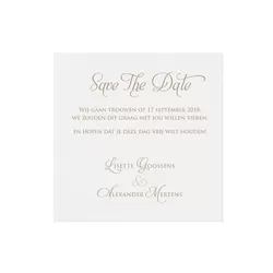 Save the date voor bij Kraftpapier met kant