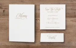 Save the date voor bij Kraftpapier met kant