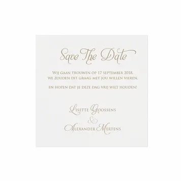 Save the date voor bij Kraftpapier met kant