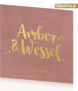 Trouwkaarten typografisch - trouwkaart 222002-00