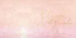 Huwelijkskaart - Zalmroze pastel met goud