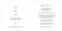 Huwelijkskaart - Velvet textuur met goudfolie