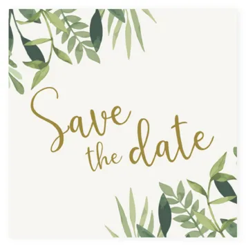 Save the date kaart botanisch