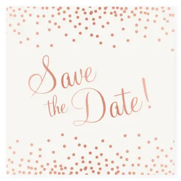 Save the date kaart stippen rose