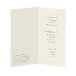 Menukaart parelmoerpapier
