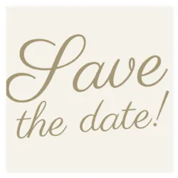 Save the date kaart parelmoerpapier