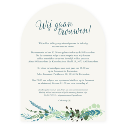 Bruiloft uitnodigingen collectie - trouwkaart LCM608