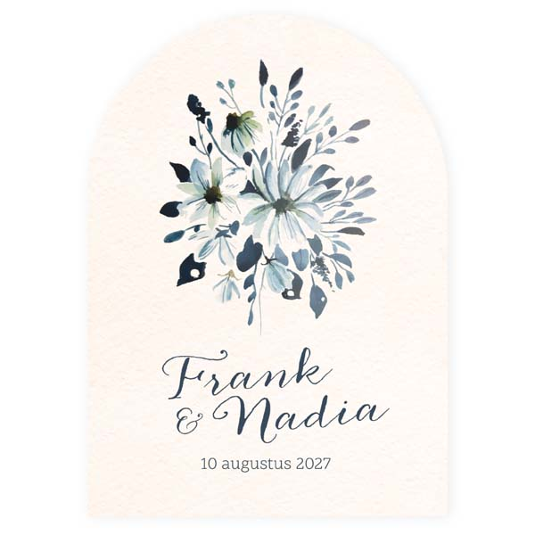 Trouwkaarten met bloemen ontwerp - trouwkaart LCM627