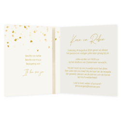 Bruiloft uitnodigingen collectie - trouwkaart LCD375