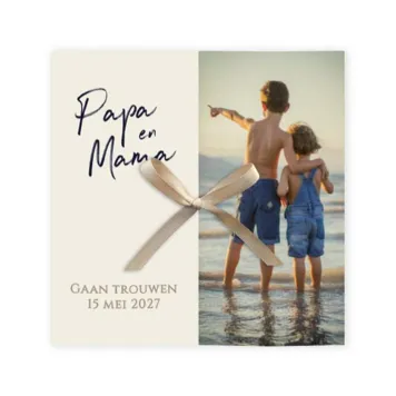 Trouwkaart boekje papa en mama gaan trouwen