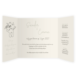 Bruiloft uitnodigingen collectie - trouwkaart LCD376