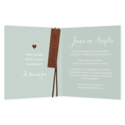 Bruiloft uitnodigingen collectie - trouwkaart LCT239