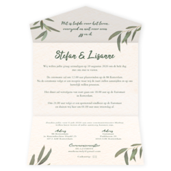 Bruiloft uitnodigingen collectie - trouwkaart LCM700