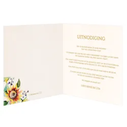 Jubileumkaart aquarel bloemen op structuurpapier