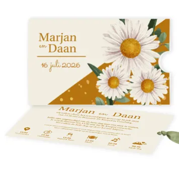 Hoesje 3 witte margrieten
