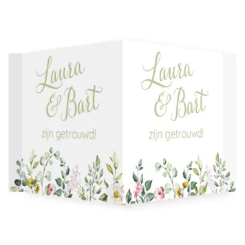 Raambord waterverf bloemen
