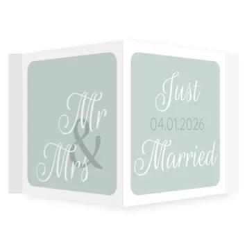 Raambord oud groen Mr & Mrs