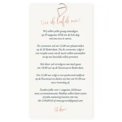 Trouwkaart labels donkerblauw met foliedruk