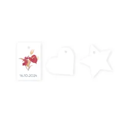Huwelijkskaart - Tropische bloemen en kraftlook