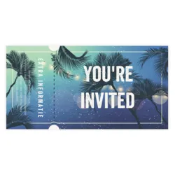 Trouwkaart in festival ticket style