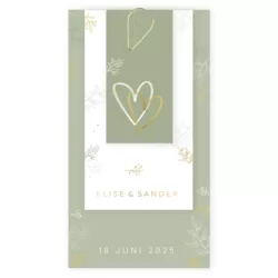 Huwelijkskaart - Groen en Goud