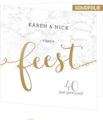 Uitnodiging - Gouden feest