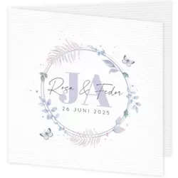 Huwelijkskaart - Botanische cirkel