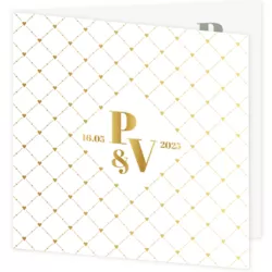 Huwelijkskaart - Patroon met initialen