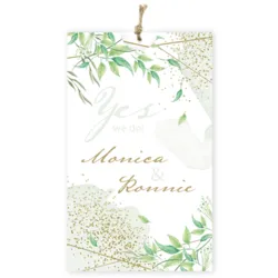 Trouwkaart hoesje met blaadjes