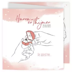 Huwelijkskaart - Getekende handen