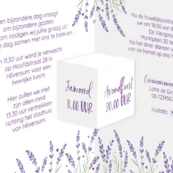 Huwelijkskaart - Lavendel