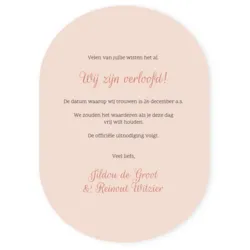 Save the date - Ovaal bloemen