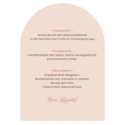 Menukaart - Ronde top bloemen en folie