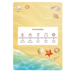 Trouwkaart - Strand met schelpen