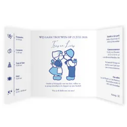 Trouwkaart - Delfts Blauw