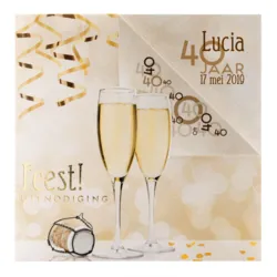 Uitnodiging - Cheers met feestelijke aspecten