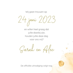 Save the Date - Goudgeel Strand