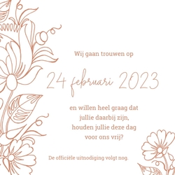Save the Date - Chic bloemmotief