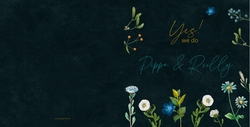 Huwelijkskaart - Waterverf veldbloemen