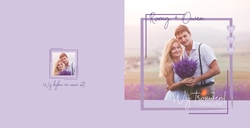 Huwelijkskaart - Fotokaart Lavendel kader