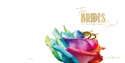 Trouwkaart regenboogkleuren voor vrouwen