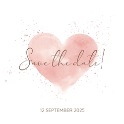 Save the Date - Watercolor hart
