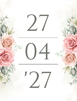 Romantisch Wijnetiket met Roze Rozen